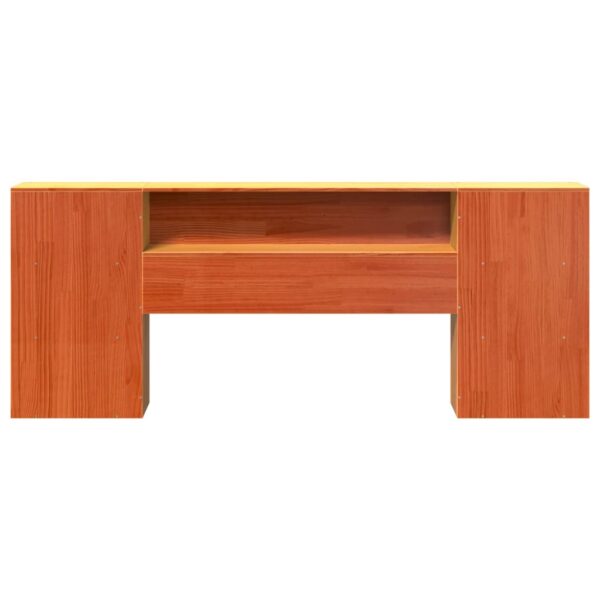 Cabeceira com arrumação 180 cm pinho maciço castanho-mel - Image 3