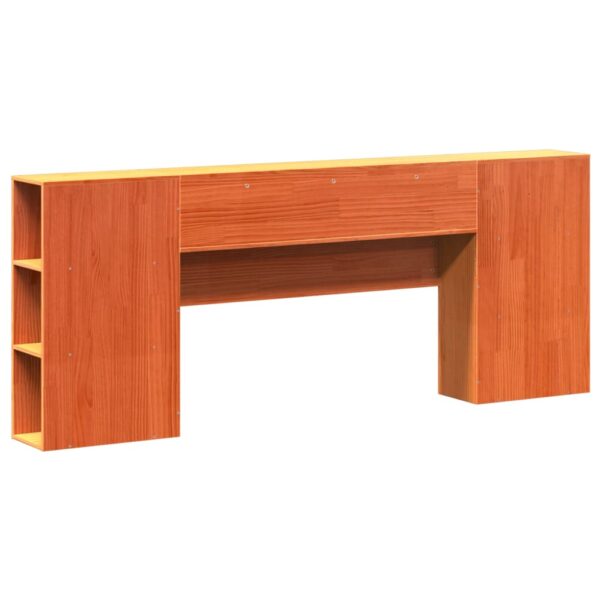 Cabeceira com arrumação 180 cm pinho maciço castanho-mel - Image 5