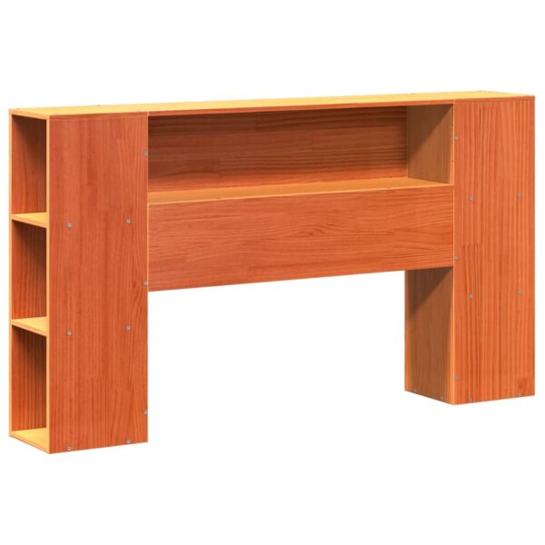 Cabeceira com arrumação 120 cm pinho maciço castanho-mel - Image 2