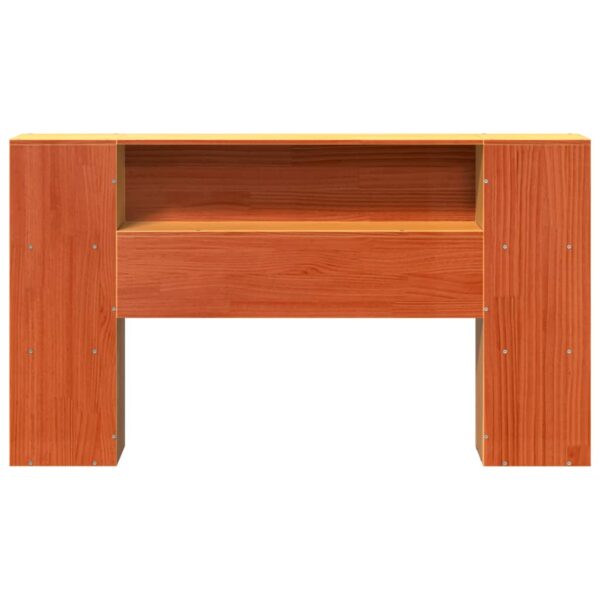 Cabeceira com arrumação 120 cm pinho maciço castanho-mel - Image 3