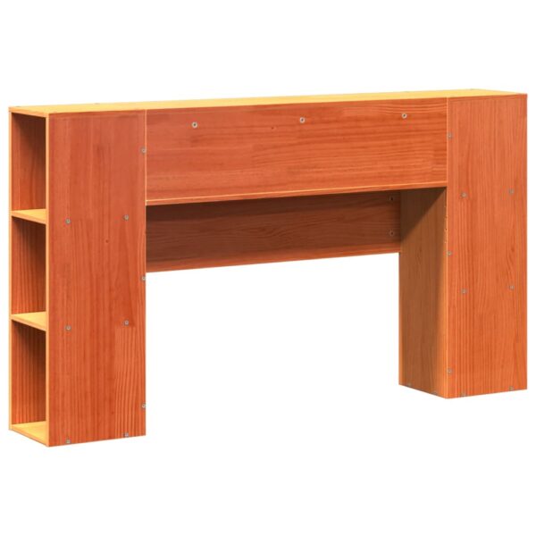 Cabeceira com arrumação 120 cm pinho maciço castanho-mel - Image 5