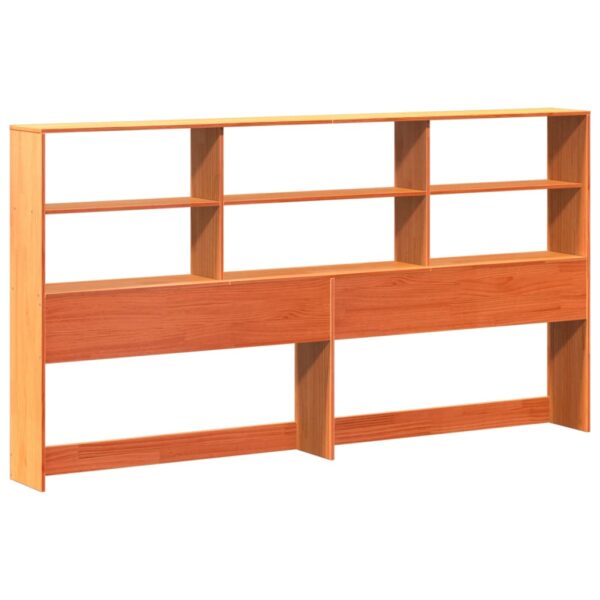 Cabeceira com arrumação 180 cm pinho maciço castanho-mel - Image 2
