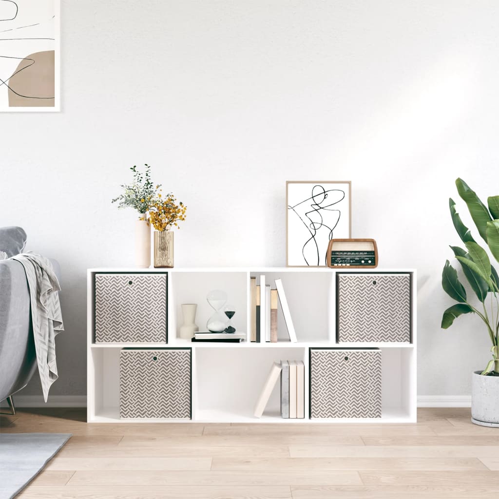 Caixas de arrumação dobráveis 4 pcs 32x32x32 cm TNT castanho - Image 3