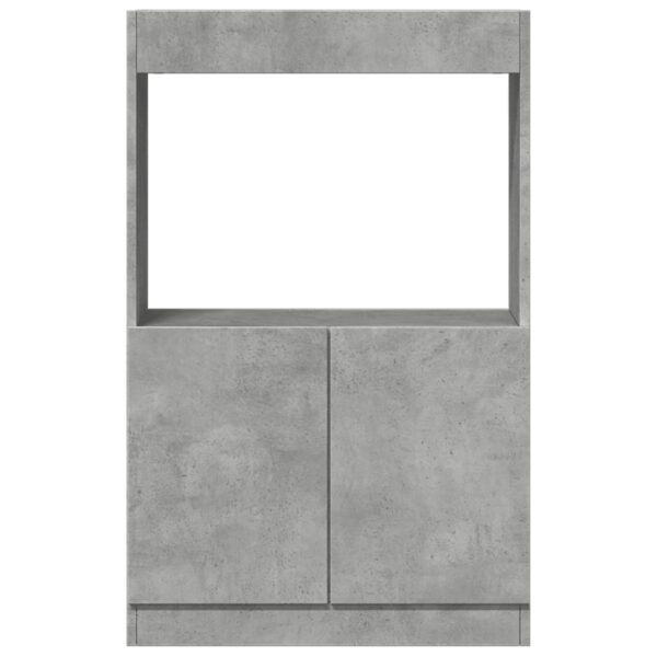 Armário alto 63x33x100 cm derivados de madeira cinzento cimento - Image 4