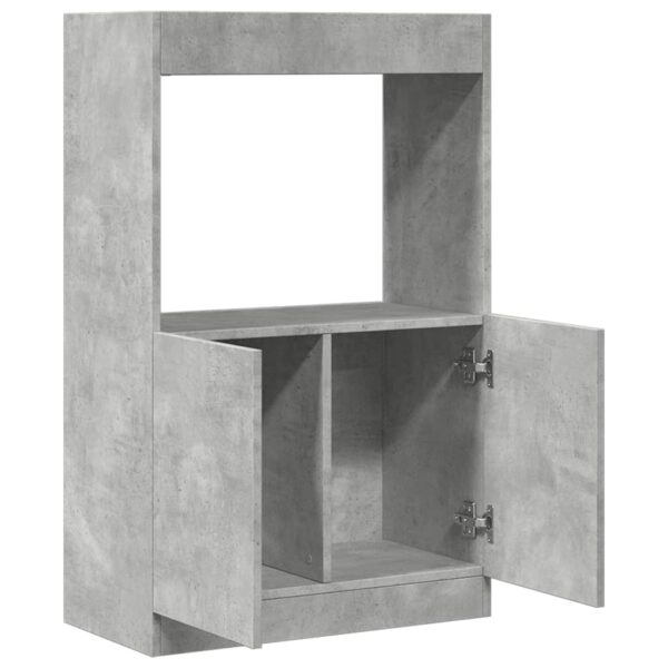 Armário alto 63x33x100 cm derivados de madeira cinzento cimento - Image 7