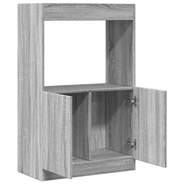 Armário alto 63x33x100 cm derivados de madeira cinzento sonoma - Image 7