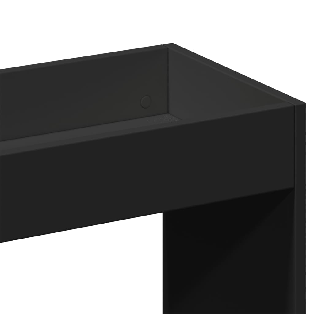 Armário alto 63x33x140 cm derivados de madeira preto - Image 8