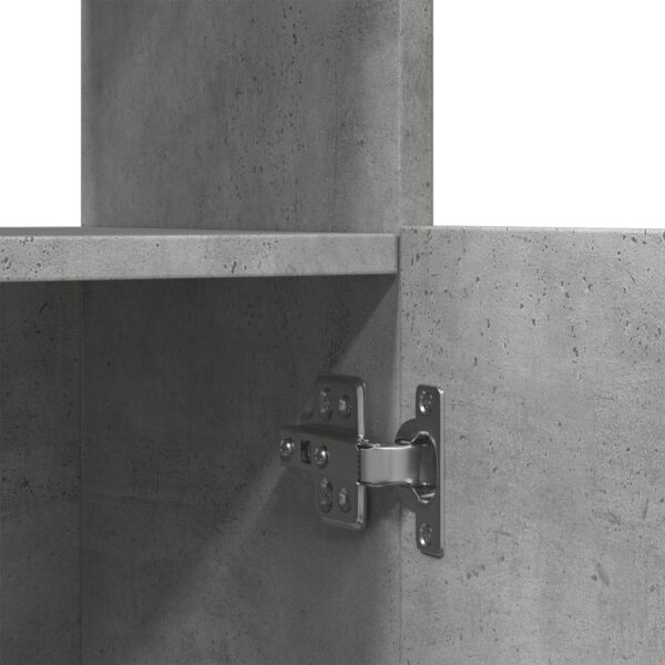 Armário alto 63x33x140 cm derivados de madeira cinzento cimento - Image 9