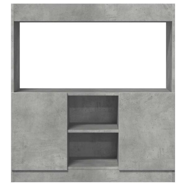 Armário alto 92x33x100 cm derivados de madeira cinzento cimento - Image 4