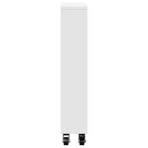 Trólei de arrumação estreito derivados de madeira branco - Image 4
