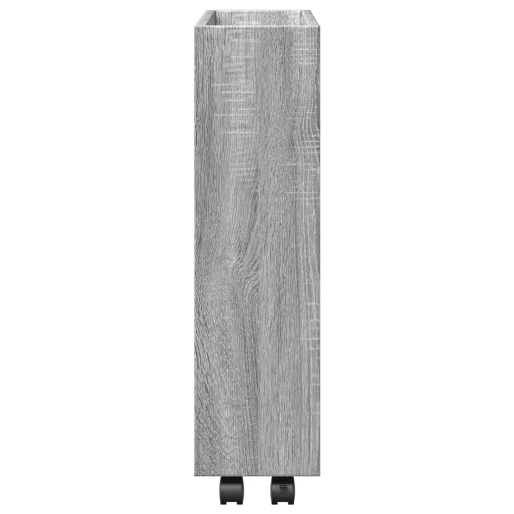 Trólei arrumação estreito 3prat. deriv. madeira cinzento sonoma - Image 4