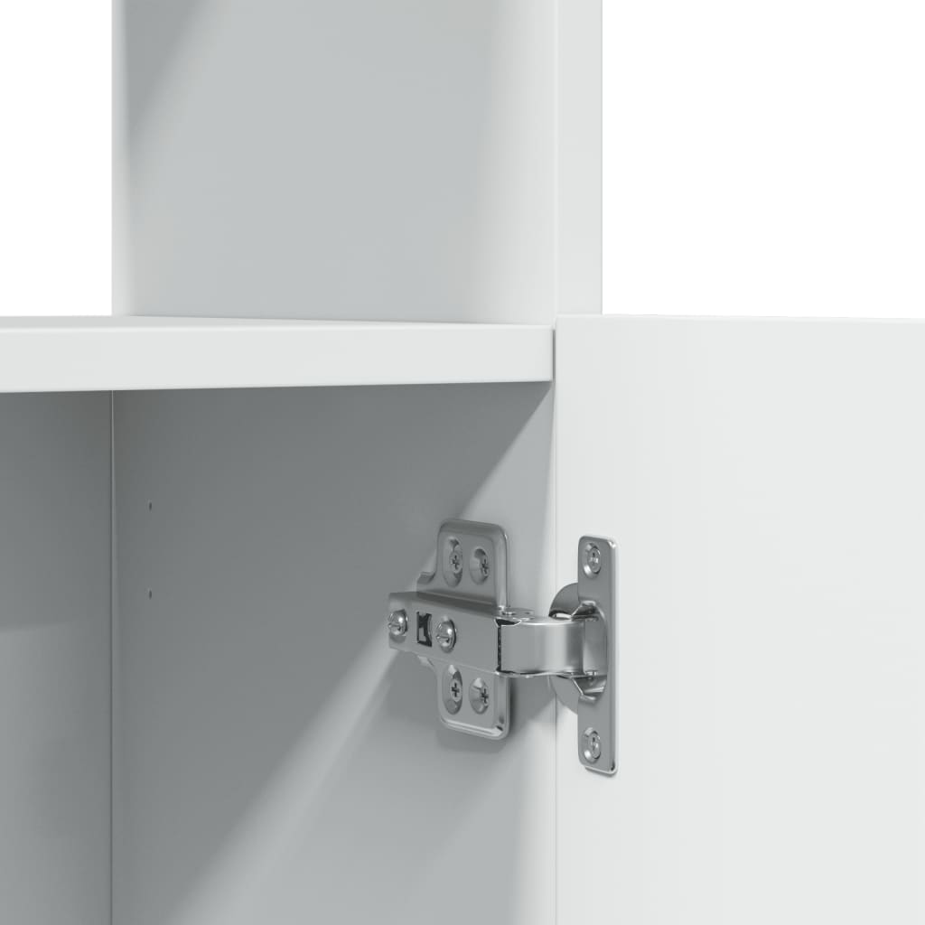 Armário alto 63x33x180 cm derivados de madeira branco - Image 9