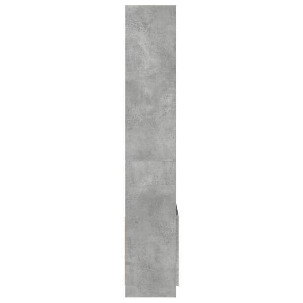 Armário alto 63x33x180 cm derivados de madeira cinzento cimento - Image 5