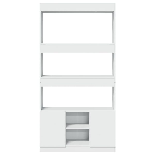 Armário alto 92x33x180 cm derivados de madeira branco - Image 4