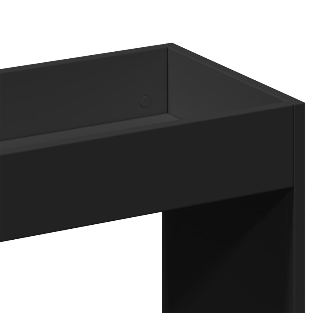 Armário alto 92x33x180 cm derivados de madeira preto - Image 8