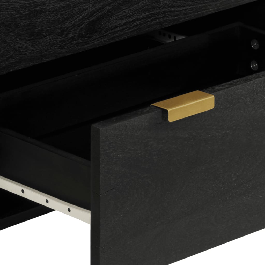 VidaXL 3 pcs aparadores derivados de madeira preto - Image 9