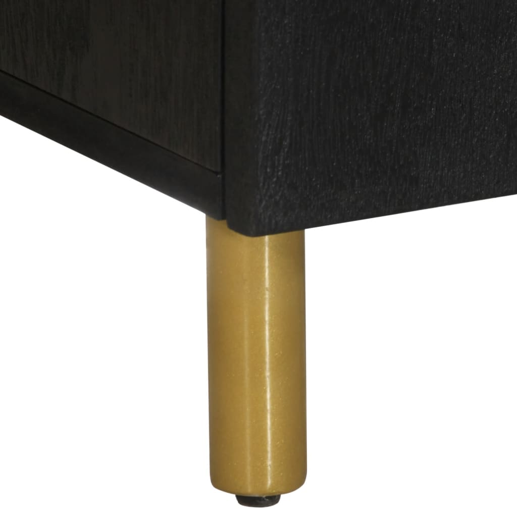 VidaXL 3 pcs aparadores derivados de madeira preto - Image 10