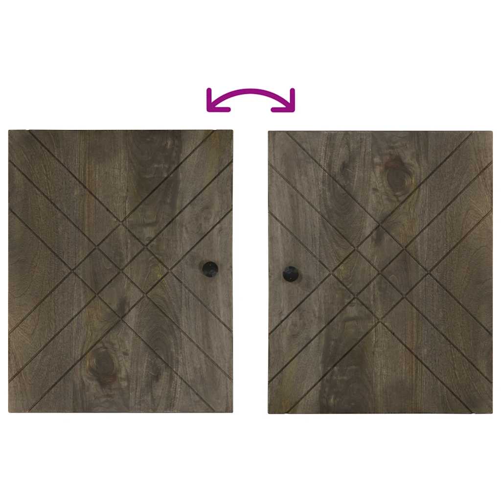 Conjunto de mobiliário casa banho 5 peças madeira maciça preto - Image 12