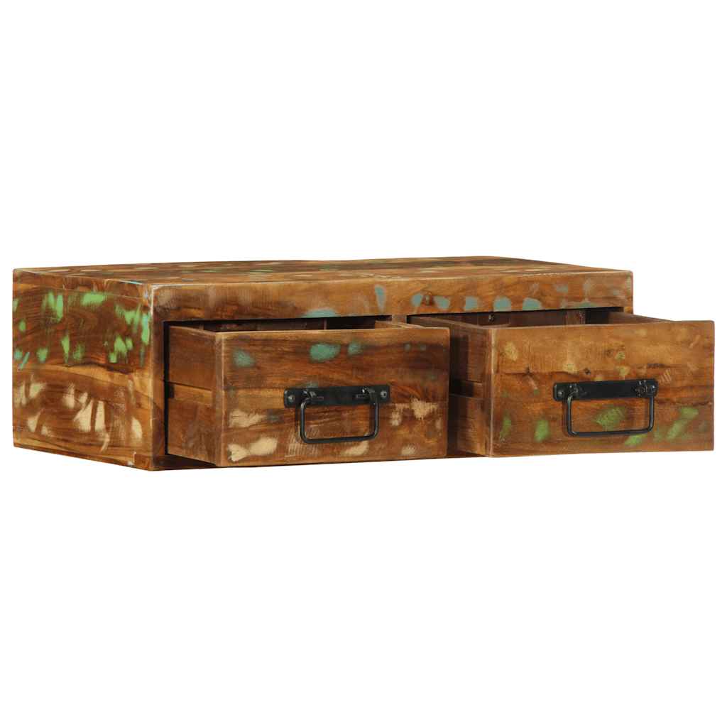 Armário de TV para parede 60x30x19 cm madeira recuperada maciça - Image 2