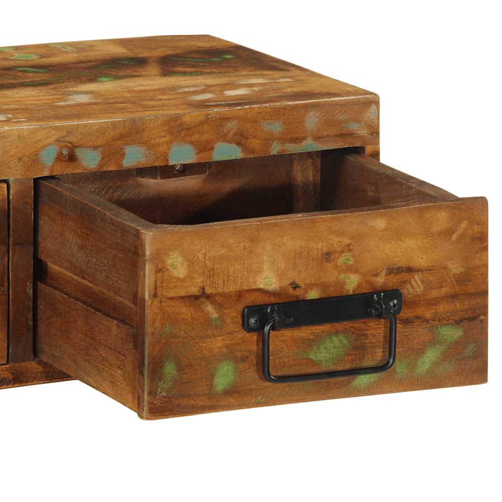 Armário de TV para parede 60x30x19 cm madeira recuperada maciça - Image 9