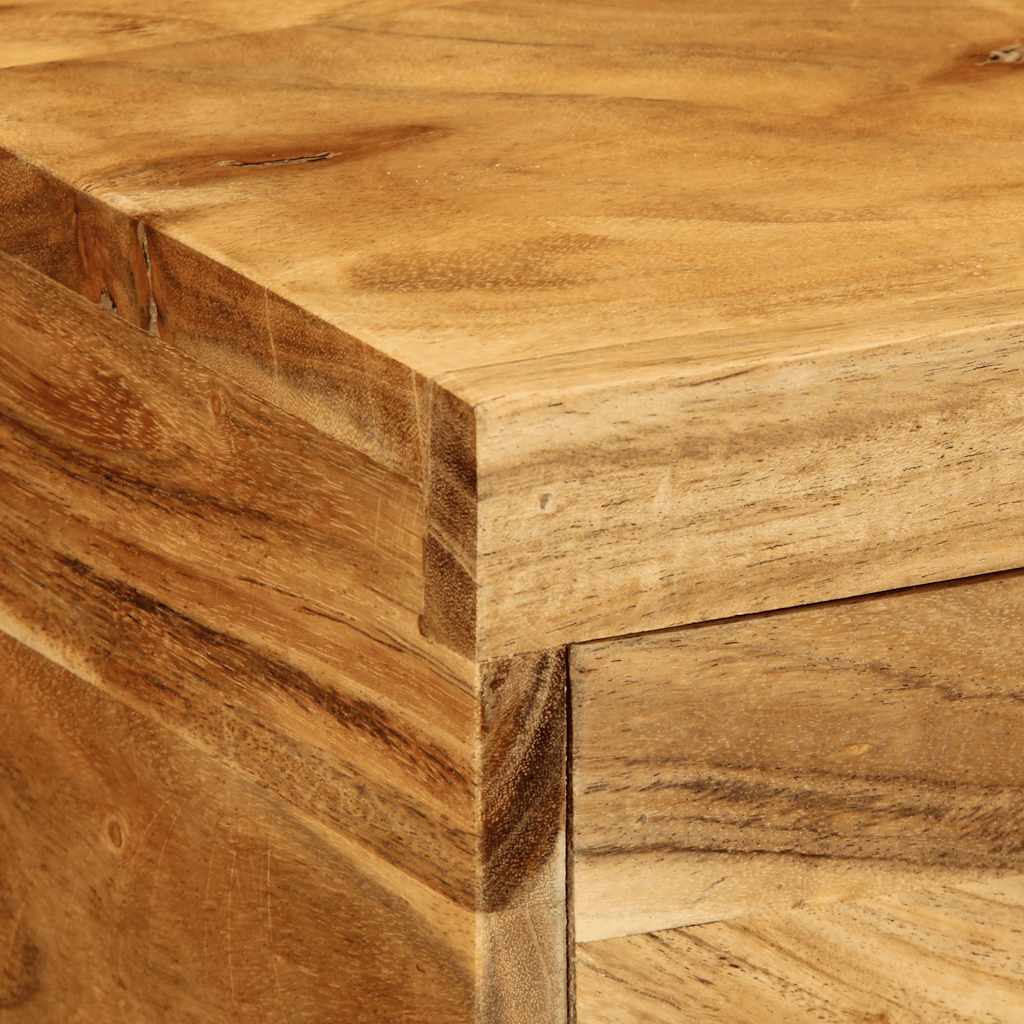 Armário de TV para parede 80x30x19 cm madeira acácia maciça - Image 8