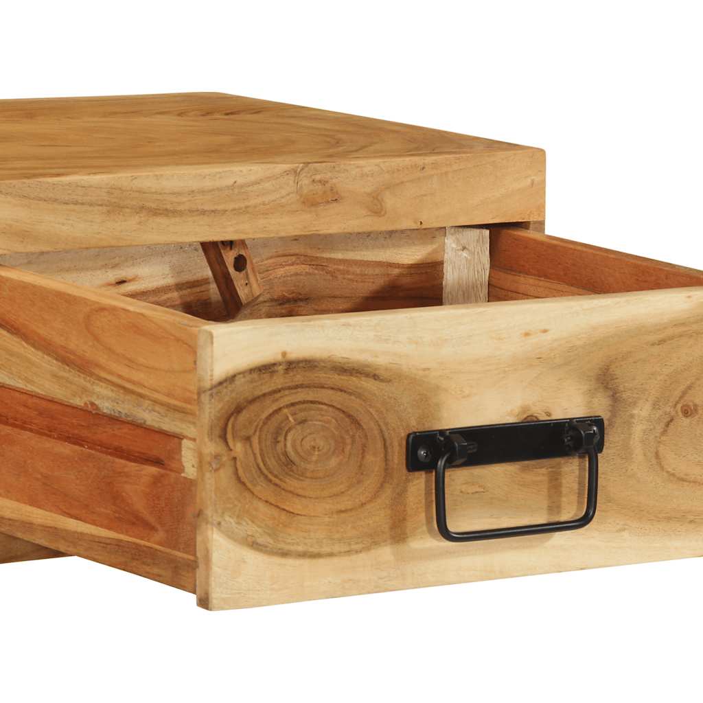 Armário de TV para parede 80x30x19 cm madeira acácia maciça - Image 9