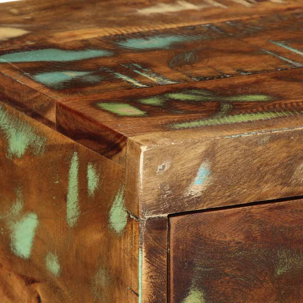 Armário de TV para parede 100x30x19cm madeira recuperada maciça - Image 8