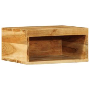 Armário de TV para parede 40x30x19 cm madeira acácia maciça