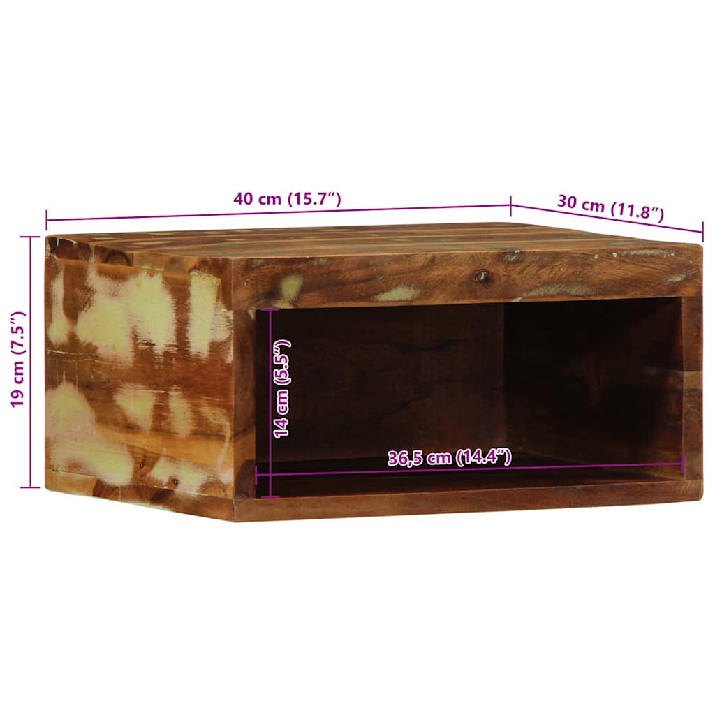 Armários de TV para parede 2 pcs madeira recuperada maciça - Image 11