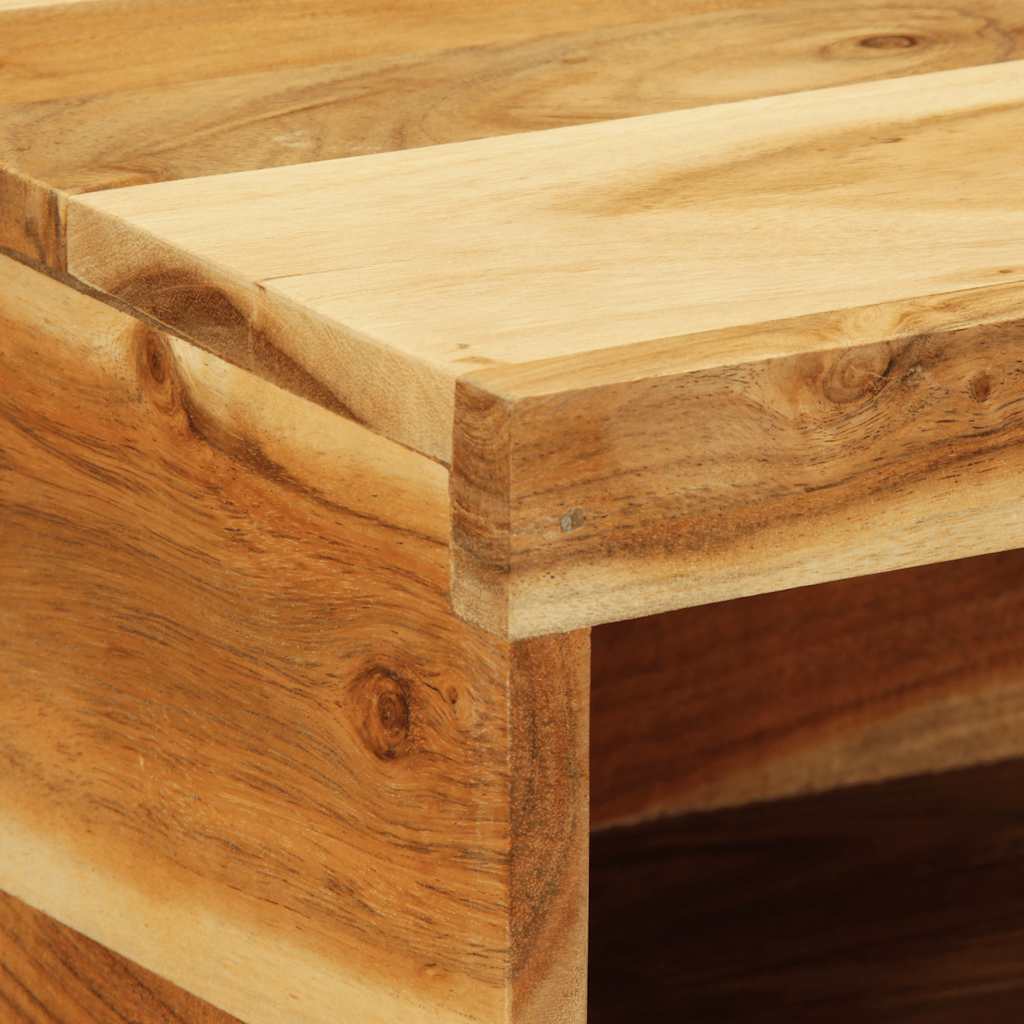 Armário de TV para parede 60x30x19 cm madeira acácia maciça - Image 7