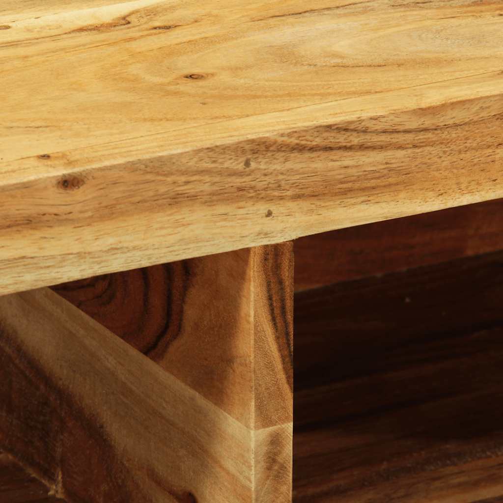 Armário de TV para parede 60x30x19 cm madeira acácia maciça - Image 8