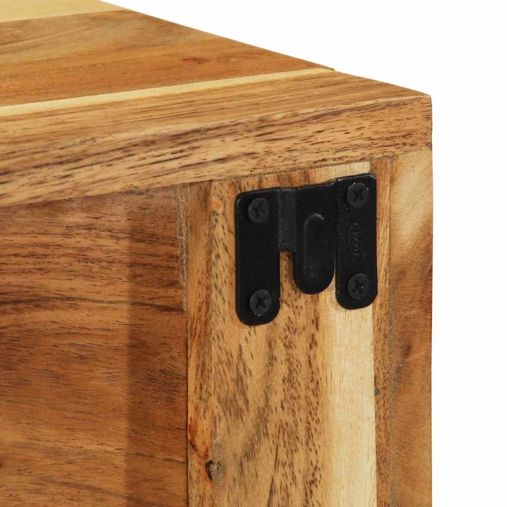 Armário de TV para parede 60x30x19 cm madeira acácia maciça - Image 9