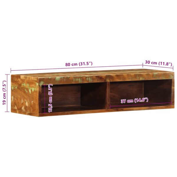 Armário de TV para parede 80x30x19 cm mangueira áspera maciça - Image 11