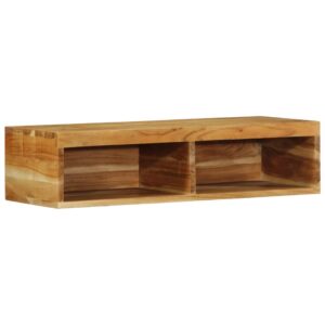 Armário de TV para parede 80x30x19 cm madeira acácia maciça
