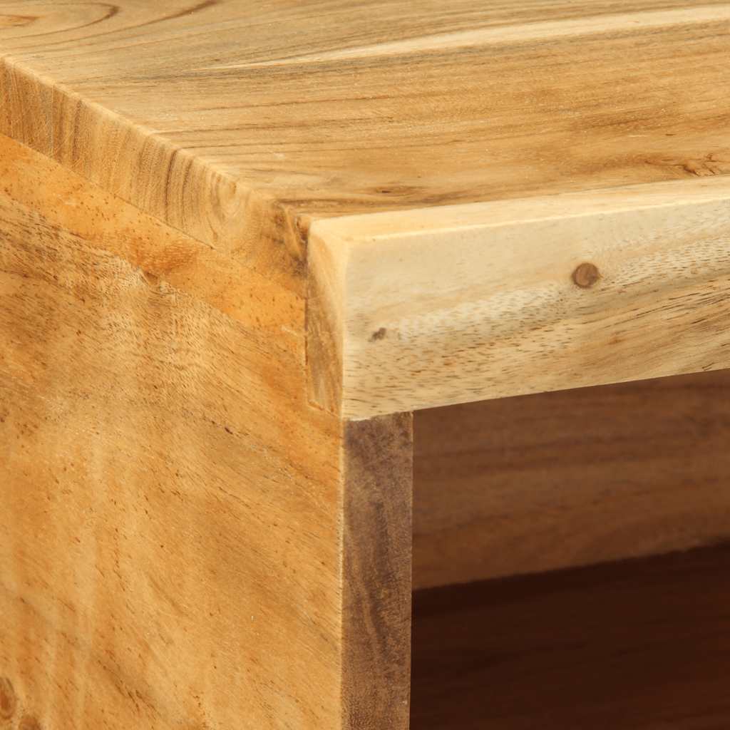 Armário de TV para parede 80x30x19 cm madeira acácia maciça - Image 7