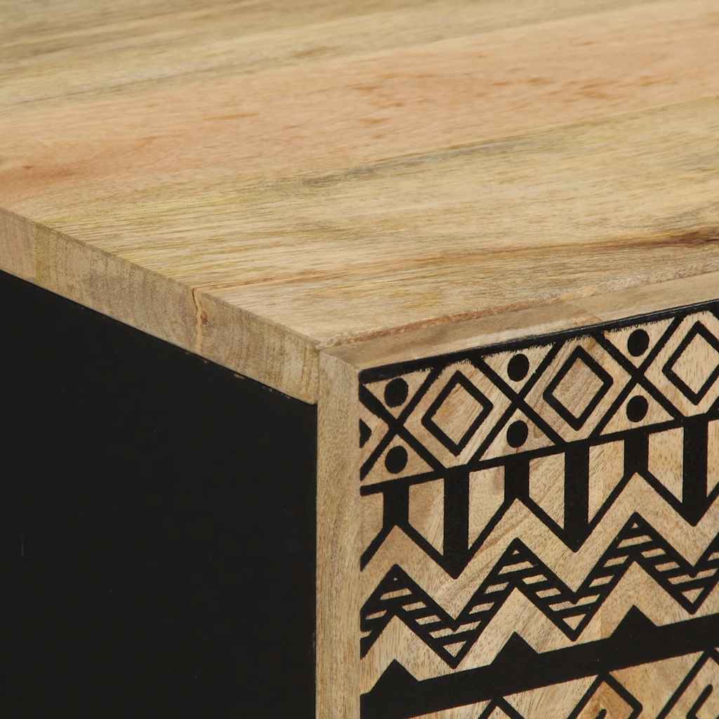 4 pcs conj. móveis p/ casa de banho madeira de mangueira maciça - Image 11