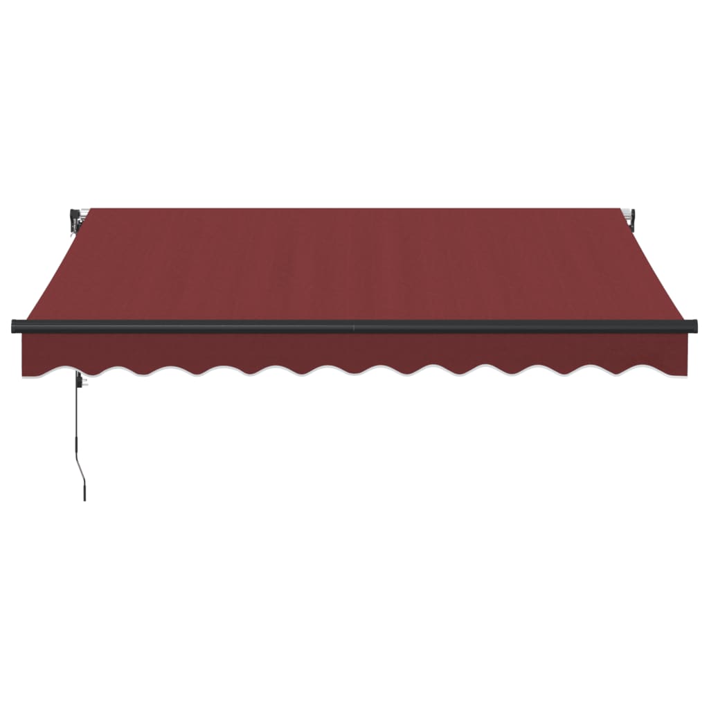 Toldo retrátil automático com luzes LED 300x250 cm bordô - Image 3