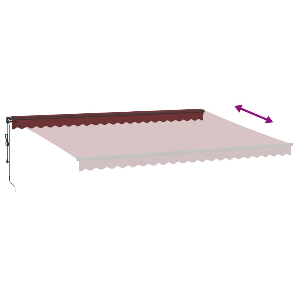 Toldo retrátil automático 500x300 cm bordô - Image 4