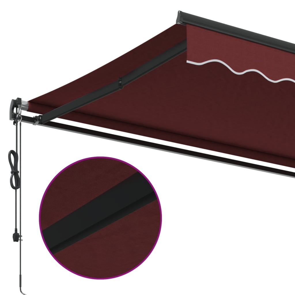 Toldo retrátil automático 500x300 cm bordô - Image 6