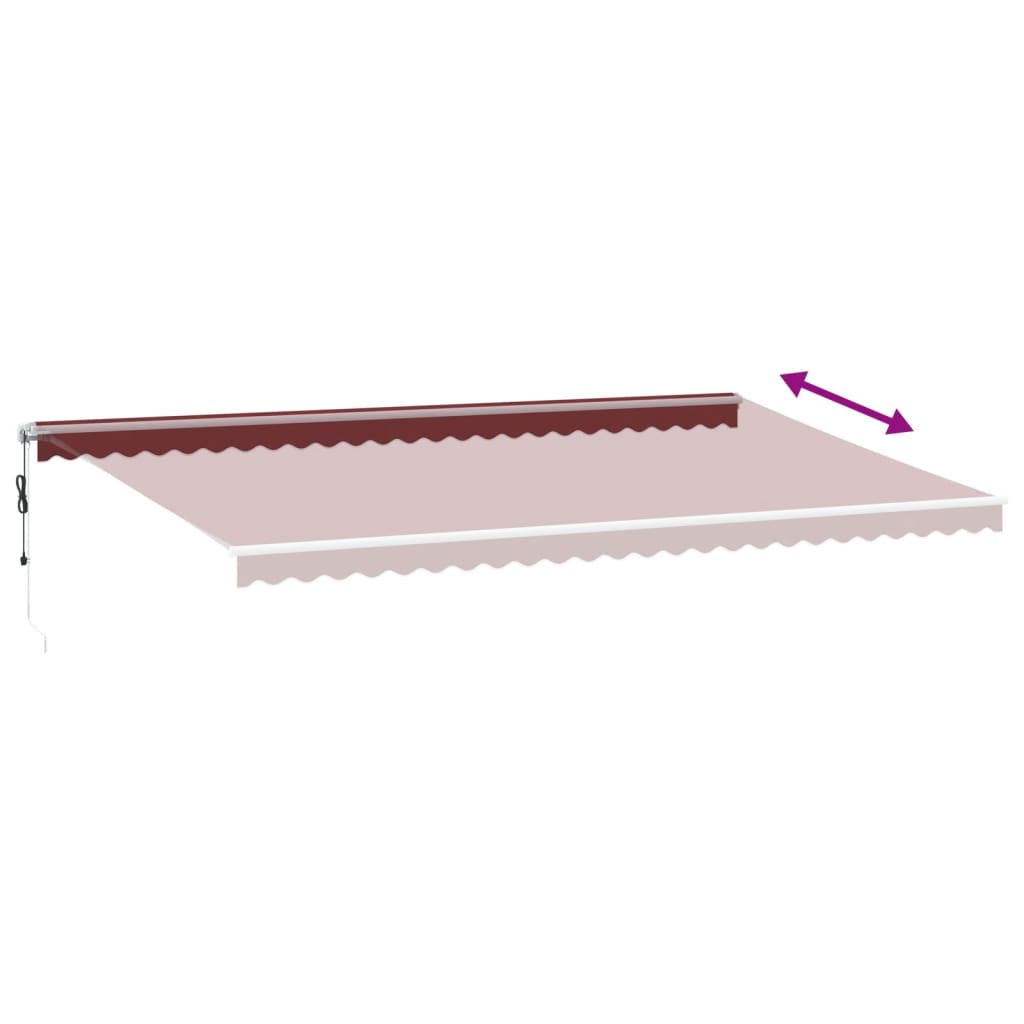 Toldo retrátil automático 600x300 cm bordô - Image 4