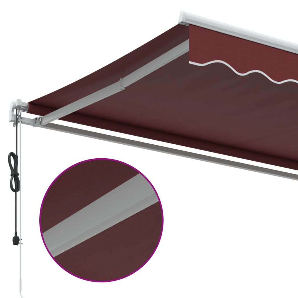 Toldo retrátil automático 600x300 cm bordô - Image 6