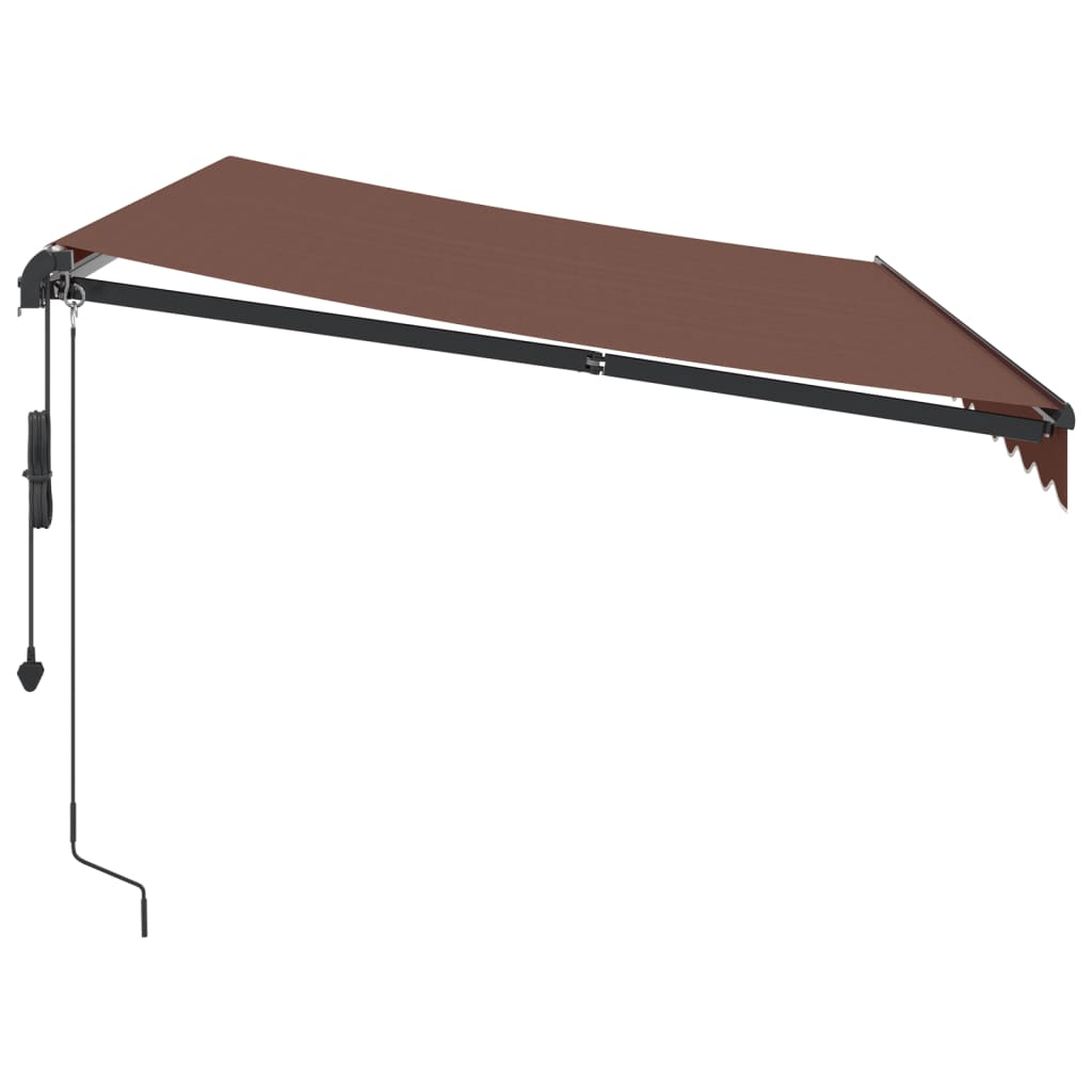 Toldo retrátil automático 350x250 cm castanho - Image 3