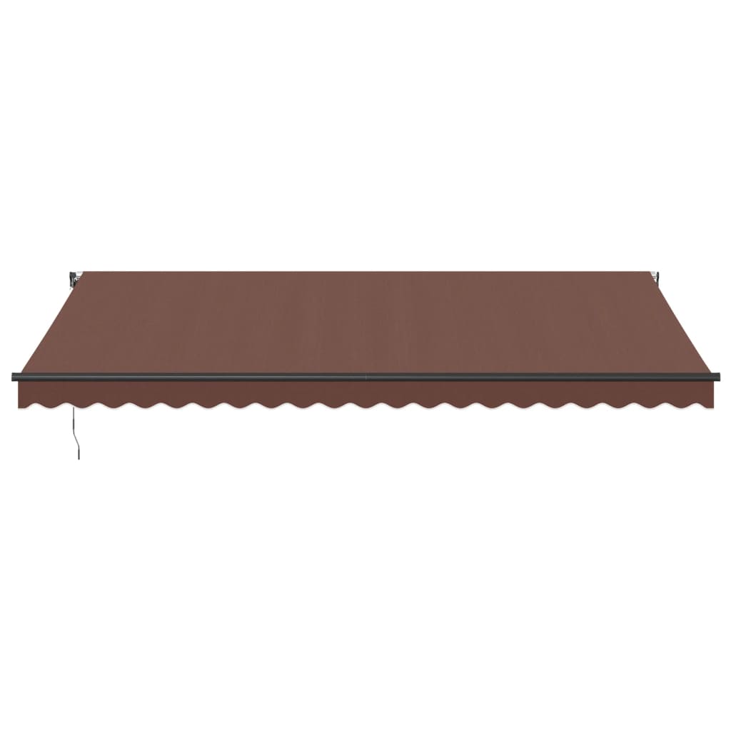 Toldo retrátil automático com luzes LED 500x300 cm castanho - Image 3