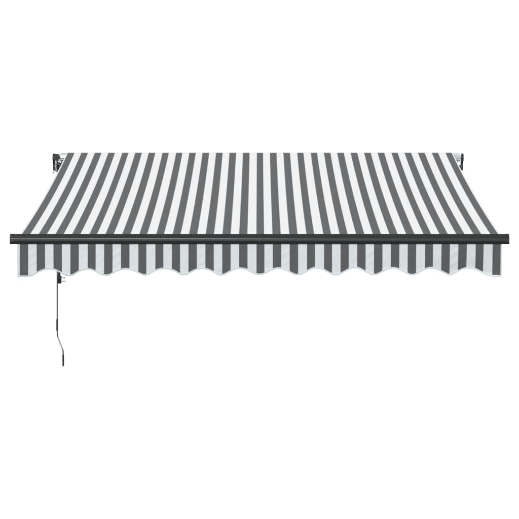 Toldo retrátil automático 300x250 cm antracite e branco - Image 2