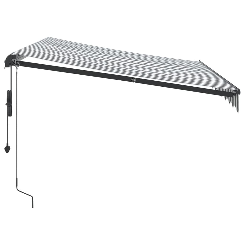 Toldo retrátil automático 300x250 cm antracite e branco - Image 3