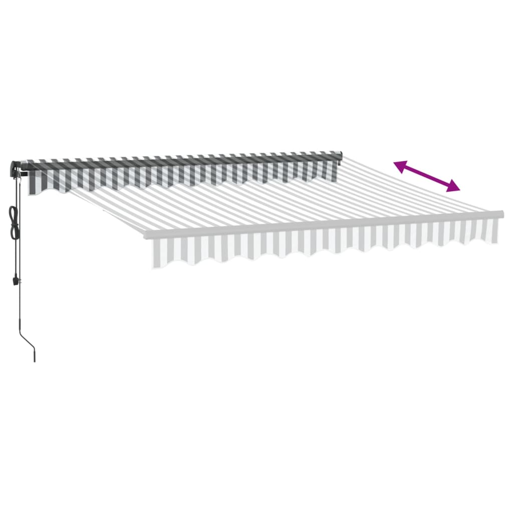 Toldo retrátil automático 300x250 cm antracite e branco - Image 4