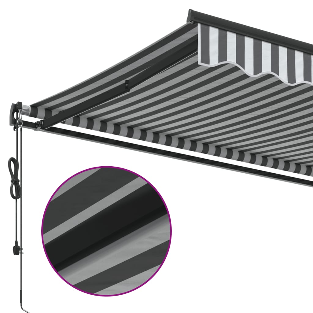 Toldo retrátil automático 300x250 cm antracite e branco - Image 5