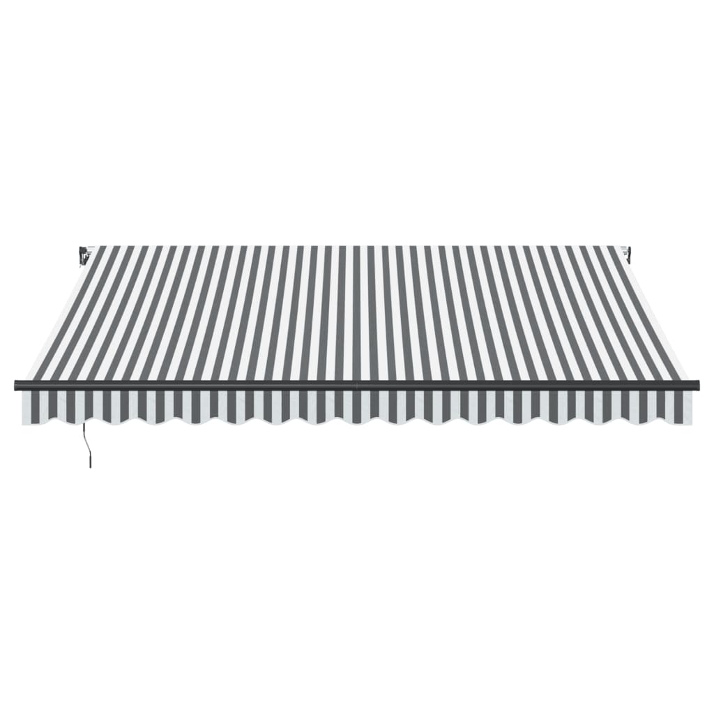 Toldo retrátil manual com luzes LEDs 400x300cm antracite/branco - Image 3