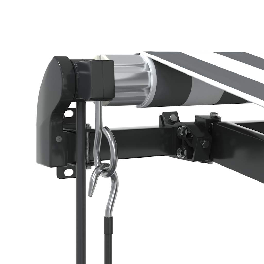 Toldo retrátil automático com LEDs 600x300 cm antracite/branco - Image 6