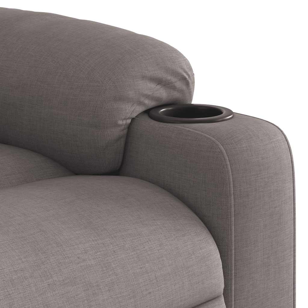 Poltrona reclinável elevatória tecido cinzento-acastanhado - Image 11